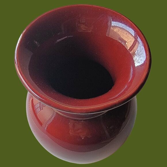 Vintage 1950s West German Deep Burgundy Small Vase - Picture 3 of 5